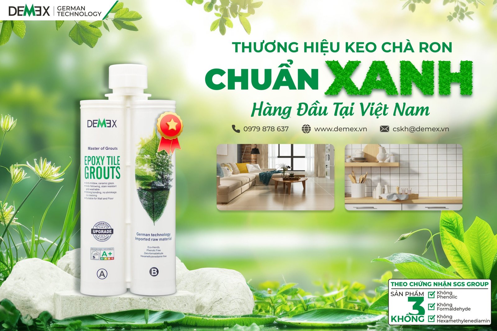 keo chà ron demex thân thiện với môi trường