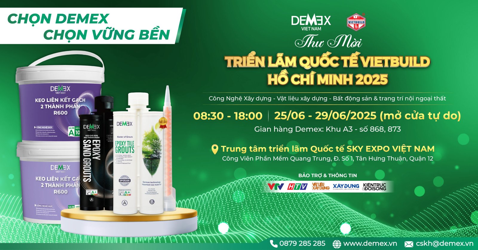THƯ MỜI THAM GIA TRIỂN LÃM QUỐC TẾ VIETBUILD TP.HCM 2025 - LẦN II & THAM QUAN TRẢI NGHIỆM GIAN HÀNG DEMEX!