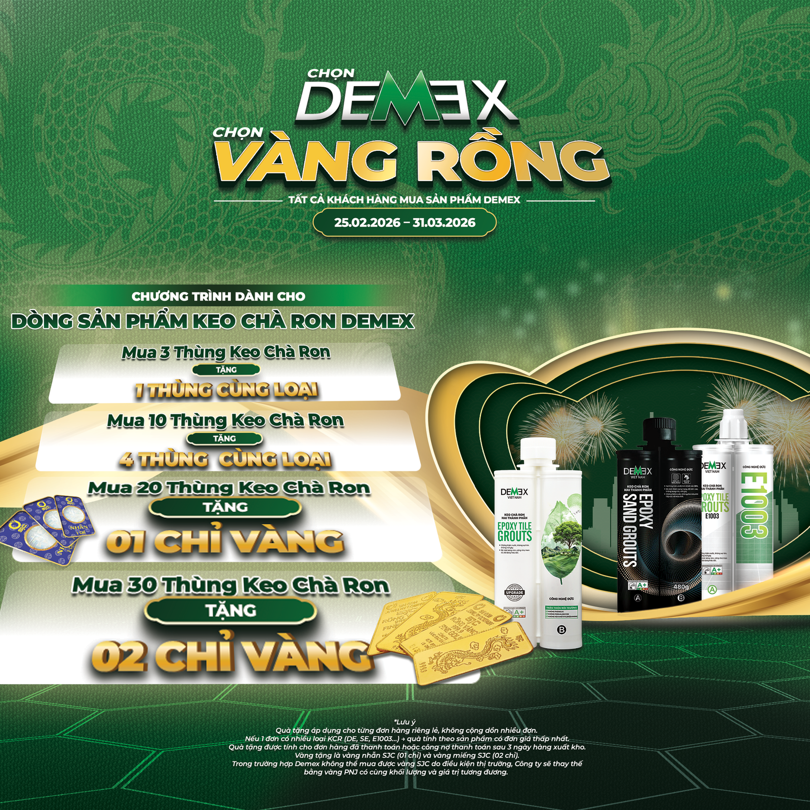 CHỌN DEMEX - CHỌN VÀNG RỒNG