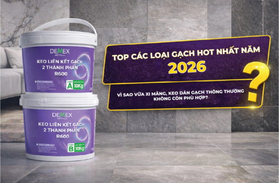 Các loại gạch hiện đại 2026 và vì sao vữa xi măng, keo dán gạch thông thường không còn phù hợp?