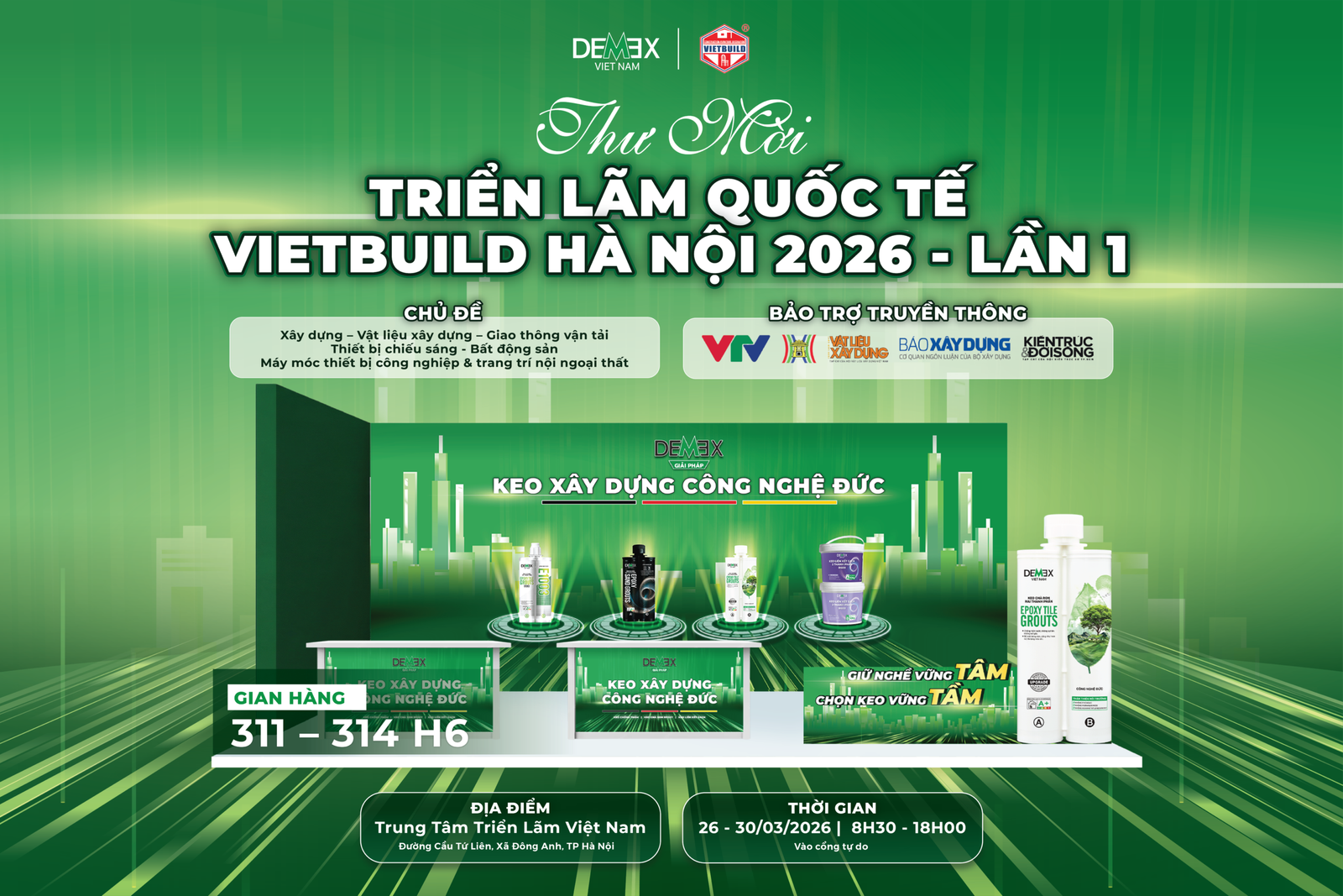Thư mời Vietbuild Hà Nội 2026 - Lần I