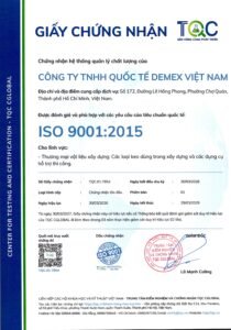 Demex Việt Nam đạt chứng nhận ISO 9001:2015