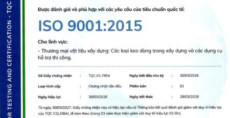 Demex Việt Nam đạt chứng nhận ISO 9001:2015