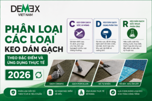 Phân loại các loại keo dán gạch