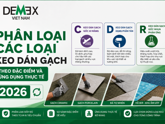Phân loại các loại keo dán gạch