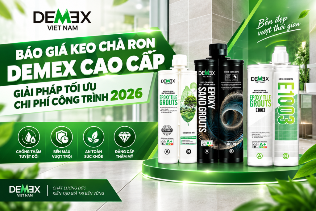 Tham khảo keo chà ron epoxy 2 thành phần Demex cao cấp với báo giá ưu đãi nhất 2026